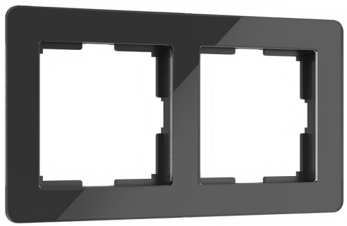 Рамка универсальная Werkel Acrylic 2-м. стекло черный фото Рамка универсальная Werkel Acrylic 2-м. стекло черный картинка